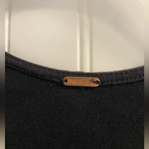 Free People Black Rose Burnout Velvet Whimsigoth Bodycon Dress S - Picture 8 of 11